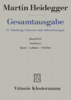 Heidegger, Martin: Seminare: Kant – Leibniz – Schiller